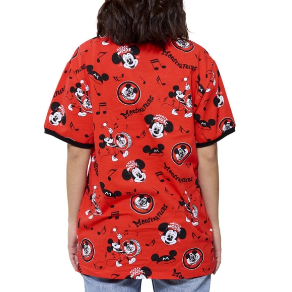 Disney Unisex Mickey Mouse Mouseketeers Ringer T-shirt - Picture 2 of 8